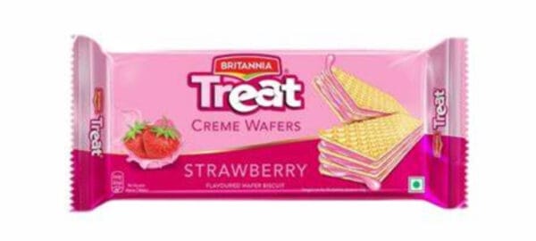 Britannia Treat Cream Wafer Strawberry 150Gm