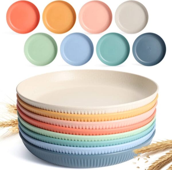 9″ Plastic Plates 8Pk