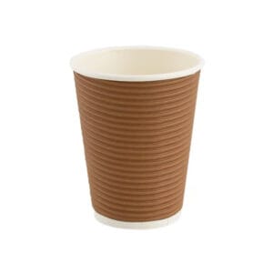 12Oz Brown Ripple Cups 25Pk