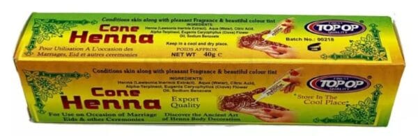Top-Op Henna Cone 40G