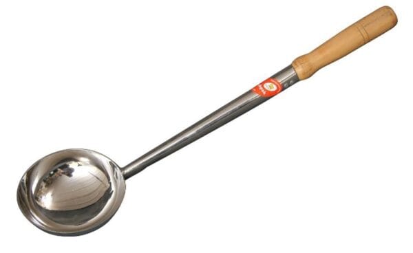 Stainless Steel Laddle Big With Wooden Handle No 6