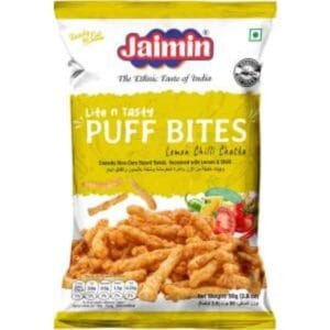 Jaimin Puff Bites Lemon Chilli Chatka 80G