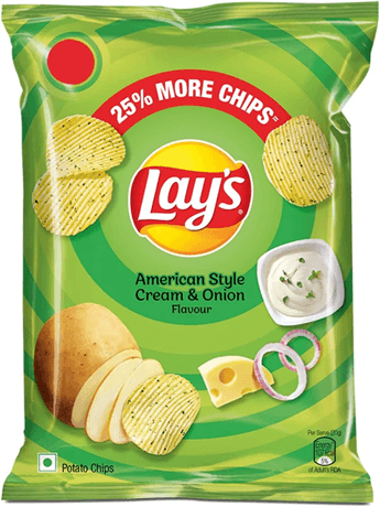 Lays American Style Cream & Onion Flavour 50Gm