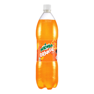 Mirinda Orange soda bottle, orange-flavored carbonated drink with bright orange label on a clear plastic bottle - Mirinda Orange Botl 1.5L