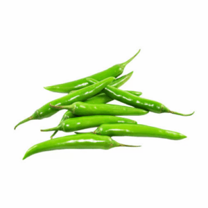 Pile of fresh green chili peppers on a white background, glossy and vibrant. - Green Chilli Hot