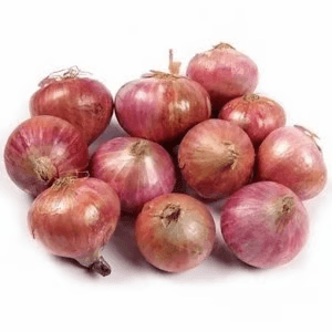 Pile of red onions on a white background. - Shallot Onion Indian