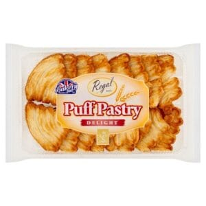 Pack of Regal Puff Pastry Delight pastries in a clear plastic tray - Regal Puff Pastry Delight 220Gm