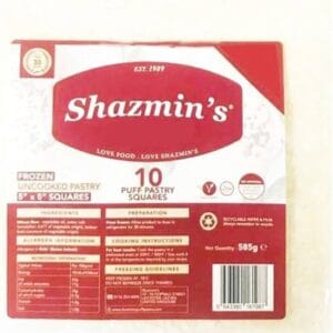 Shazmins 5″x5″ Square Puff Pastry 10s