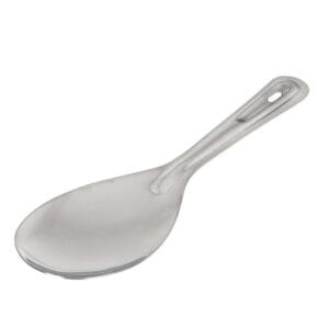 Stainless steel spoon with a long handle on a white background. - Casco Rice Server 23cm – SS