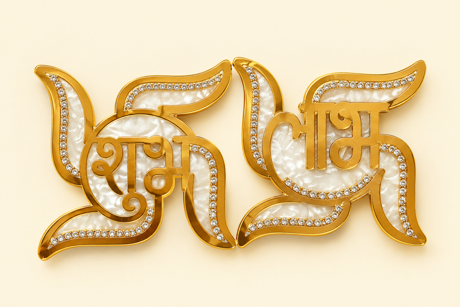 Golden Raisin shubh labh swastik set 1pc