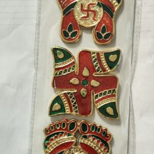 laxmi charan paduka with Swastik (1 Set)