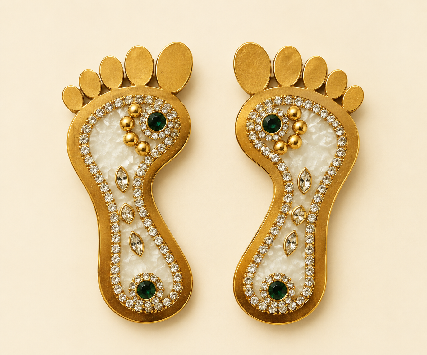 Golden Raisin Laxmi charan paduka 1pc